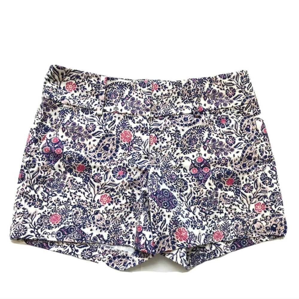Ann Taylor Chino Shorts Floral Paisley Pattern weekend size 6